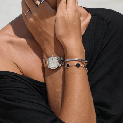 Watch and Bracelet Silver