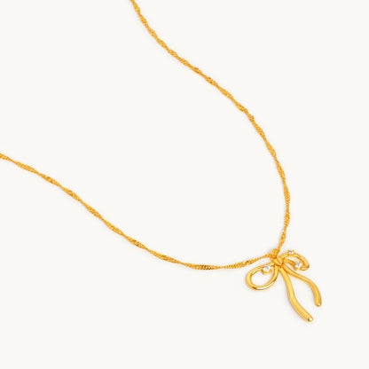 Aine Bow Necklace